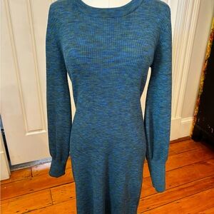 INTERMIX Teal Long Sleeve Dress